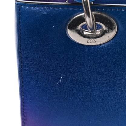 Christian Dior Box Calfskin Gradient Medium Lady Dior Purple Blue Green 15 of 20