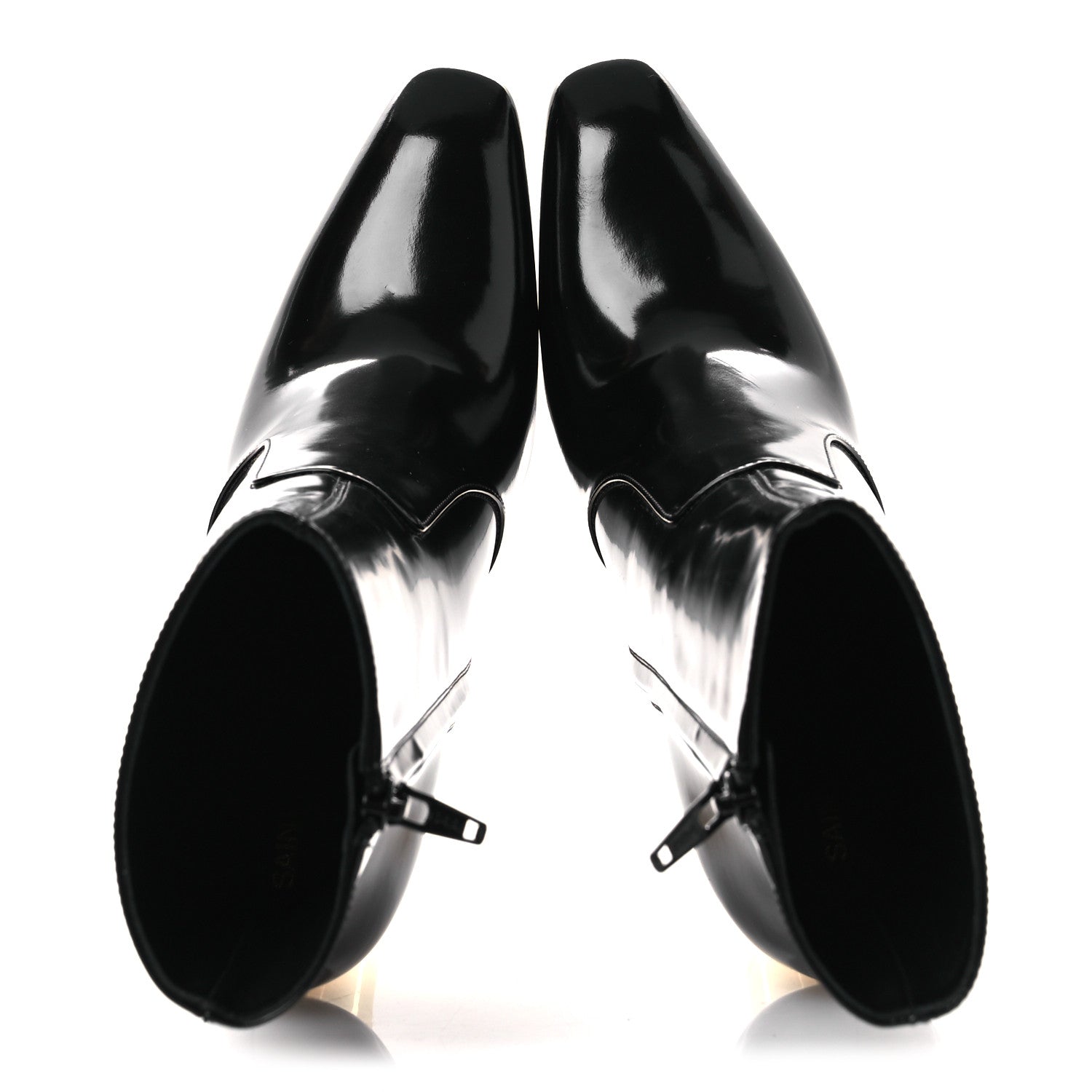 Saint Laurent Vitello Marilyn Auteuil 105 Ankle Zip Boots 37.5 Black 2 of 11