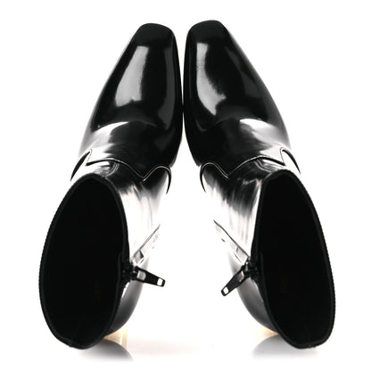 Saint Laurent Vitello Marilyn Auteuil 105 Ankle Zip Boots 37.5 Black 2 of 11