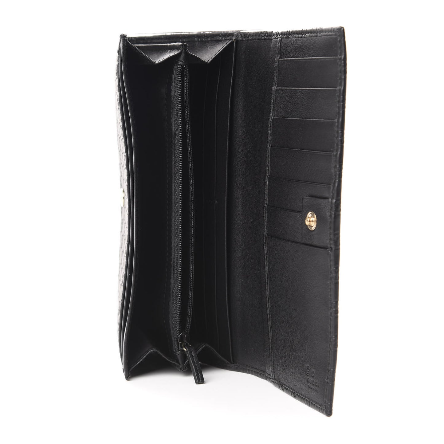 Soft Microguccissima Continental Wallet Black