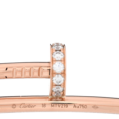 Cartier 18K Pink Gold Diamond Juste Un Clou Bracelet 16 3 of 5