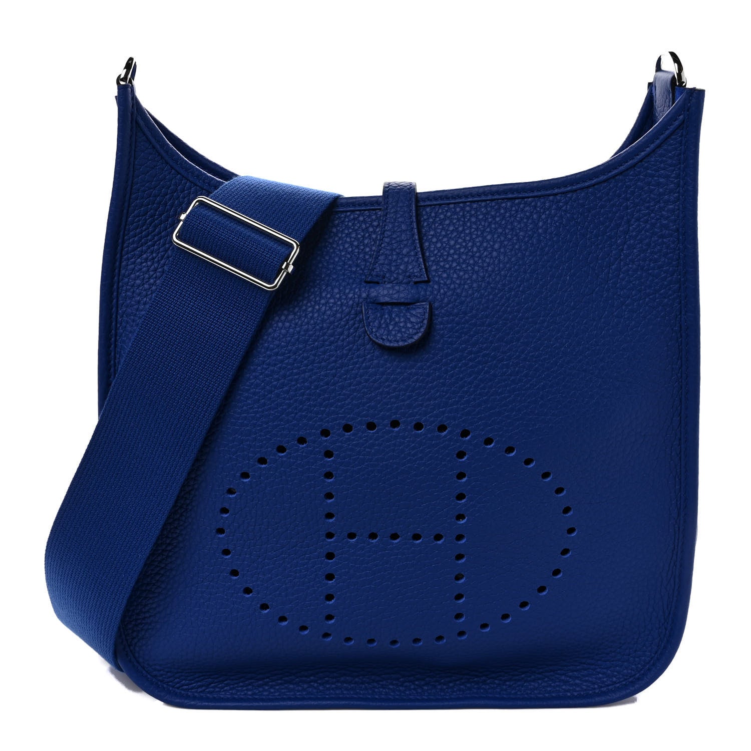 Hermes Taurillon Clemence Evelyne III PM Bleu Royal 1 of 9