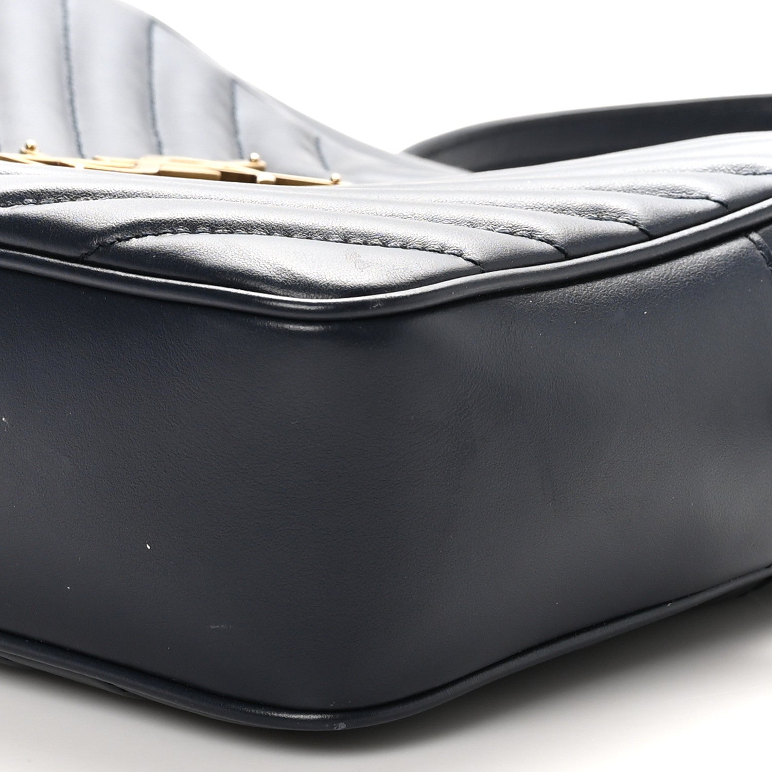 Saint Laurent Calfskin Matelasse Monogram Lou Camera Bag Deep Marine 10 of 11