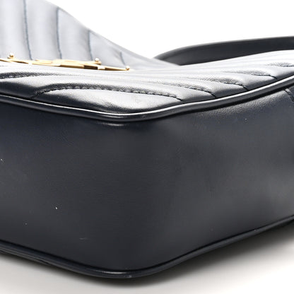 Saint Laurent Calfskin Matelasse Monogram Lou Camera Bag Deep Marine 10 of 11