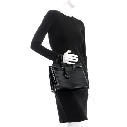 Saint Laurent Ribbed Patent Calfskin Baby Sac De Jour Black 3 of 7