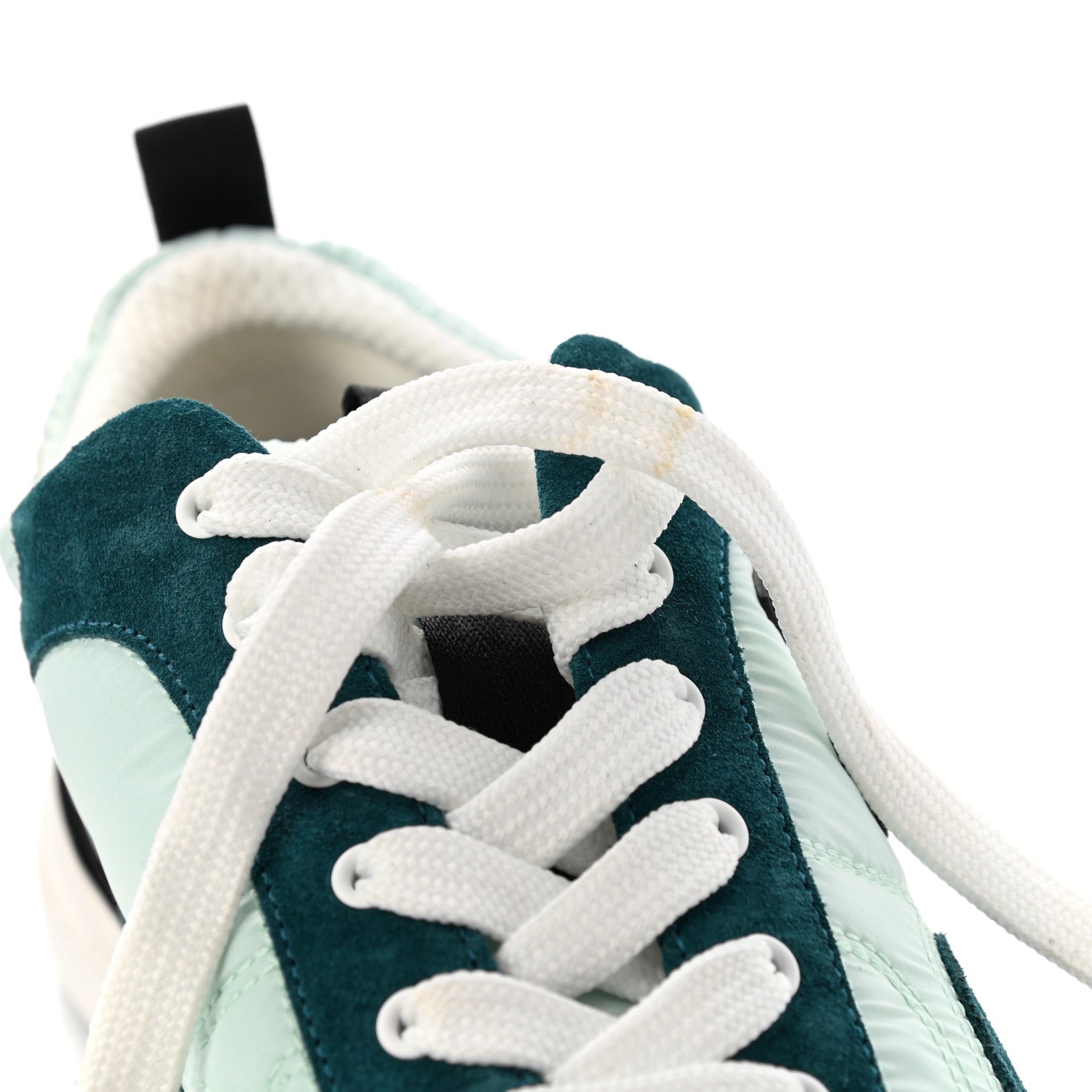 Chanel Nylon Suede Calfskin CC Sneakers 38.5 Green Light Green 8 of 10