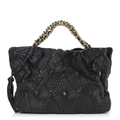 Chanel Calfskin Embroidered Ca D'Oro Tote Black 1 of 11