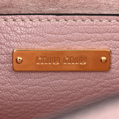 Miu Miu Goatskin Madras Soft Calf Crystal Embellished Shoulder Bag Mughetto 6 of 10