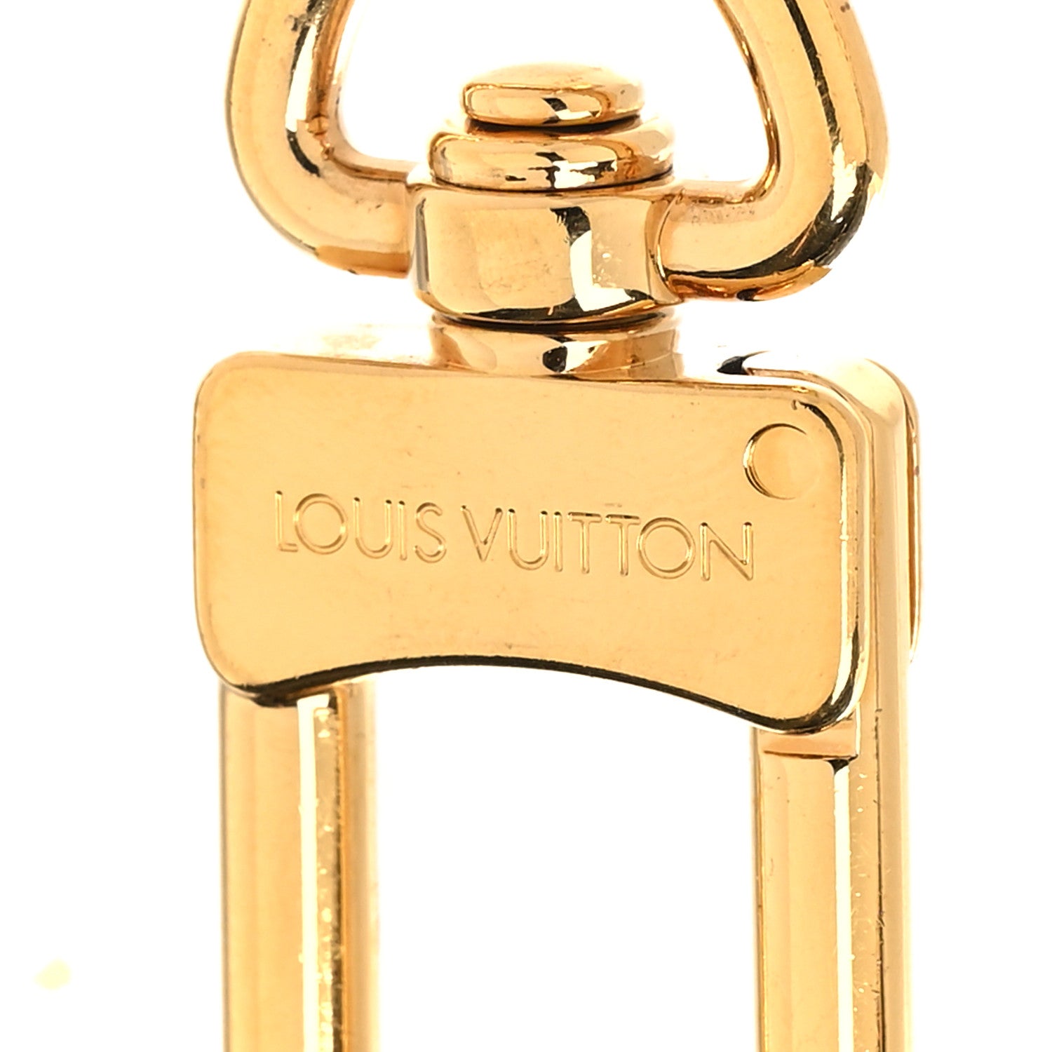 Louis Vuitton Brass Enamel Fleur De Monogram Bag Charm Chain Gold 3 of 6