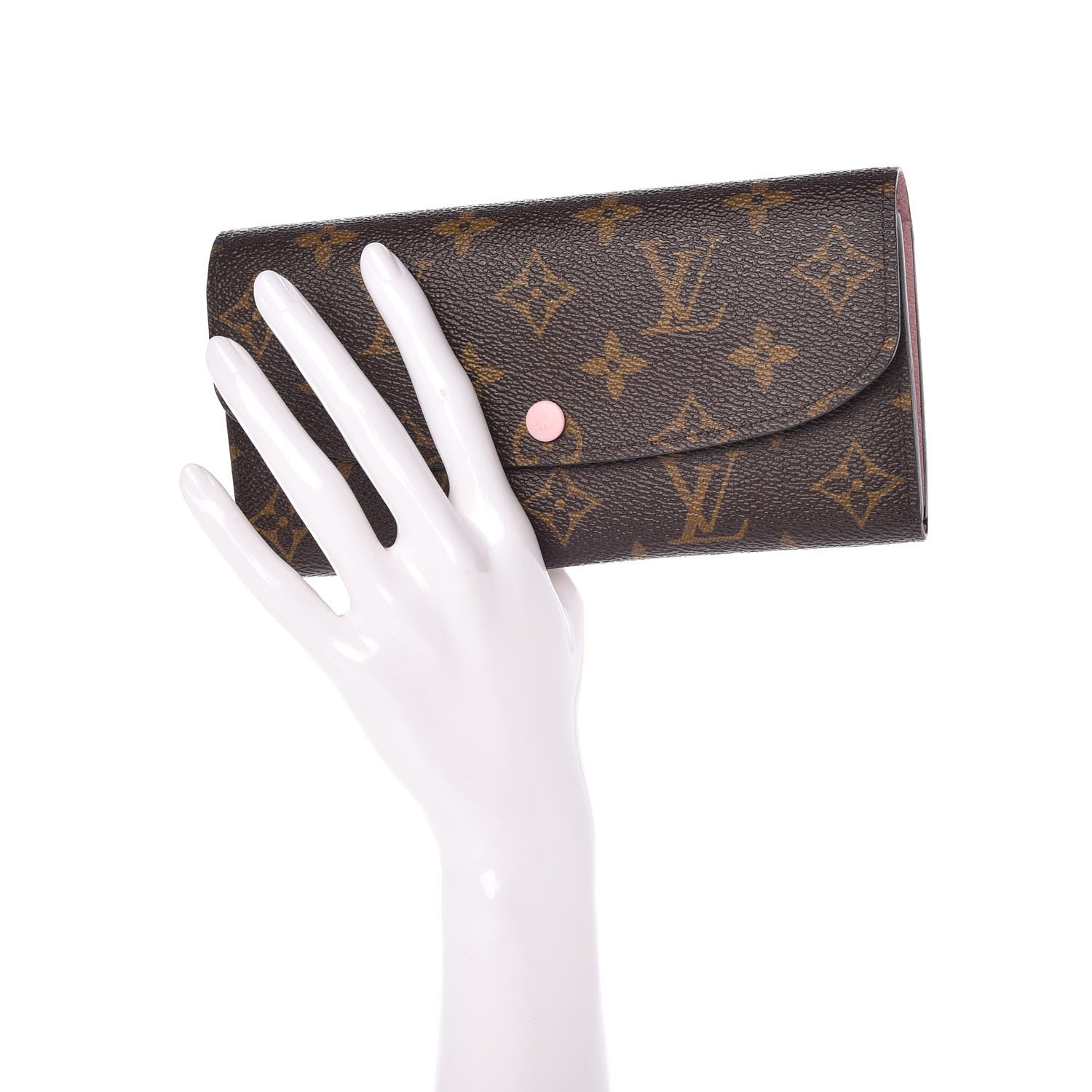 Louis Vuitton Monogram Emilie Wallet Rose Ballerine 2 of 9