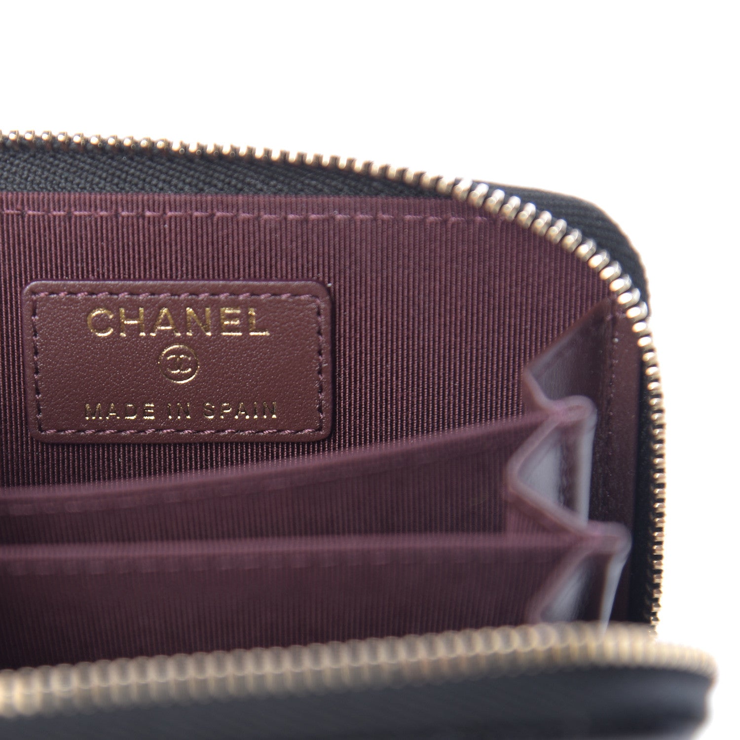Chanel Caviar Quilted Zip Coin Purse Black 8 of 10