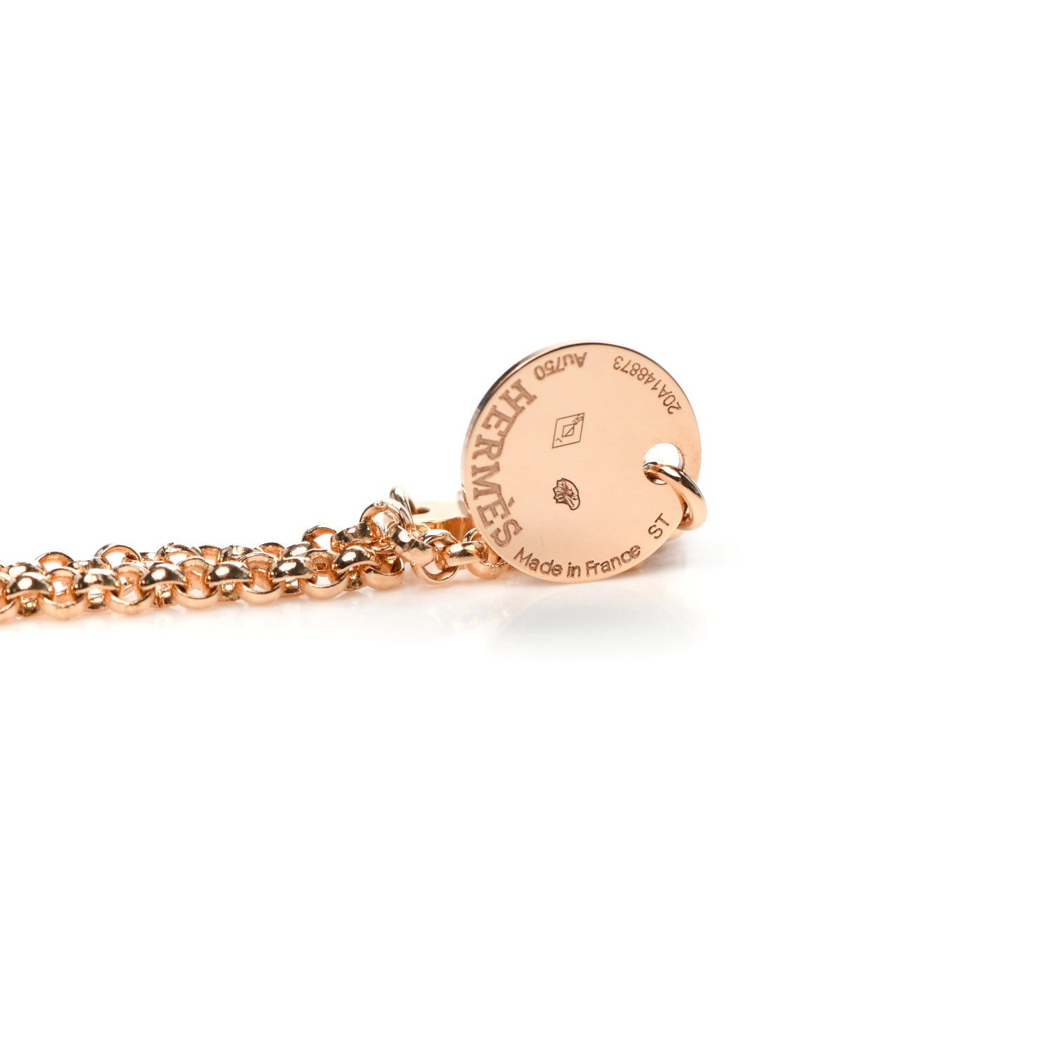 Hermes 18K Rose Gold PM Kelly Clochette Bracelet ST 5 of 6