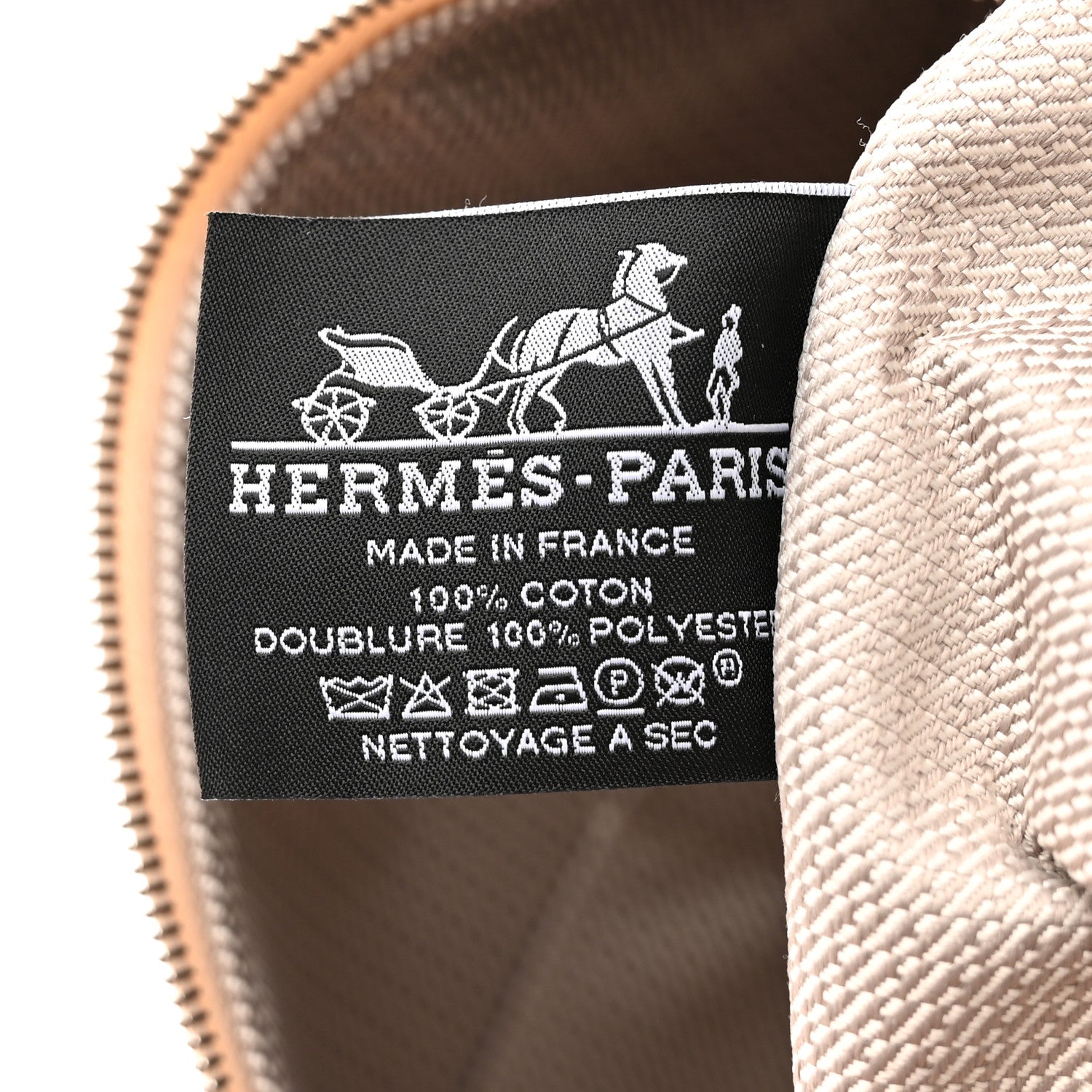 Hermes Canvas Large Bride-A-Brac Pouch Natural Orange 7 of 8