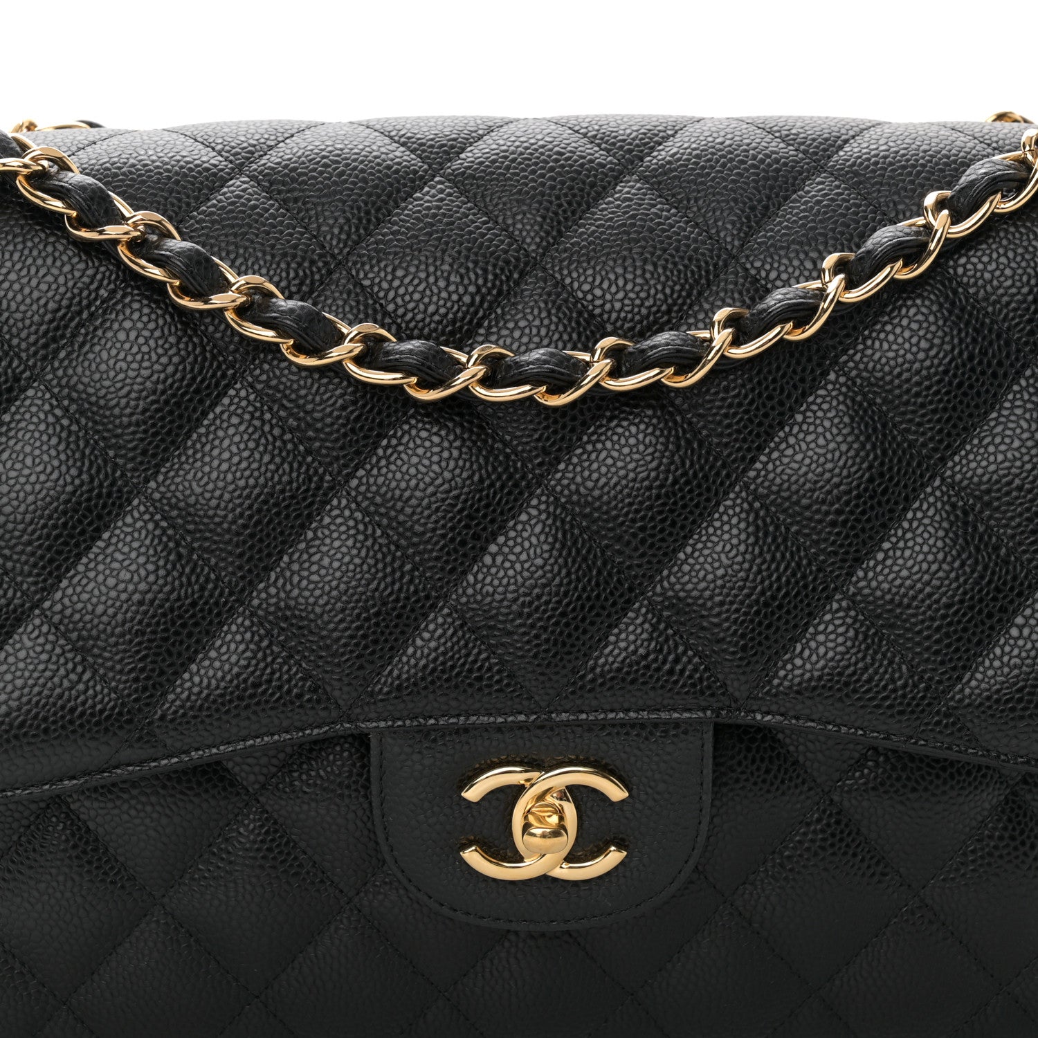 Chanel Caviar Quilted Jumbo Double Flap Black 8 of 10