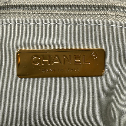 Chanel Tweed Quilted Medium Chanel 19 Flap Grey Ecru 6 of 9