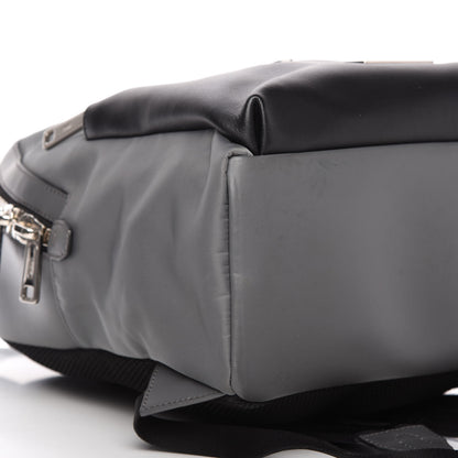 Fendi Nylon Calfskin Faces No Words Emoticon Backpack Grey Black 6 of 10