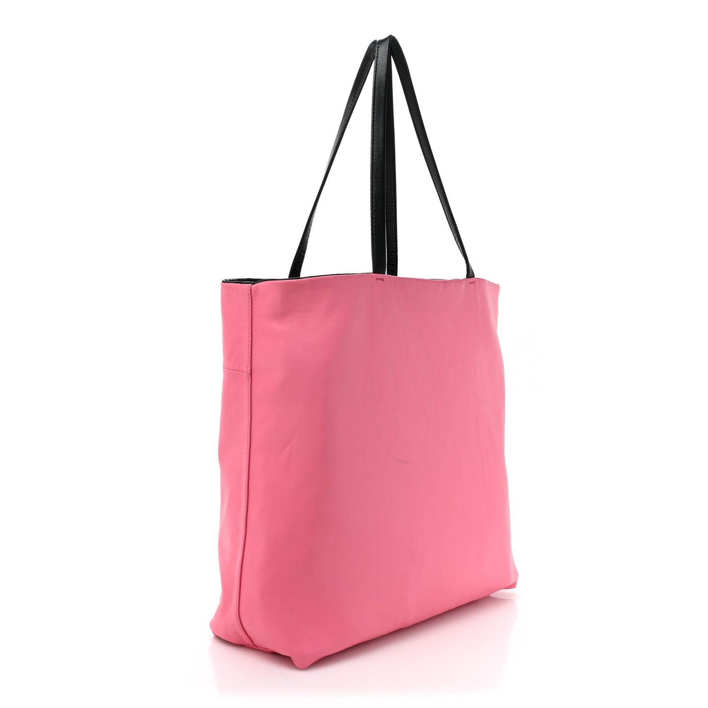 Nappa Antique Reversible Tote Black Pink