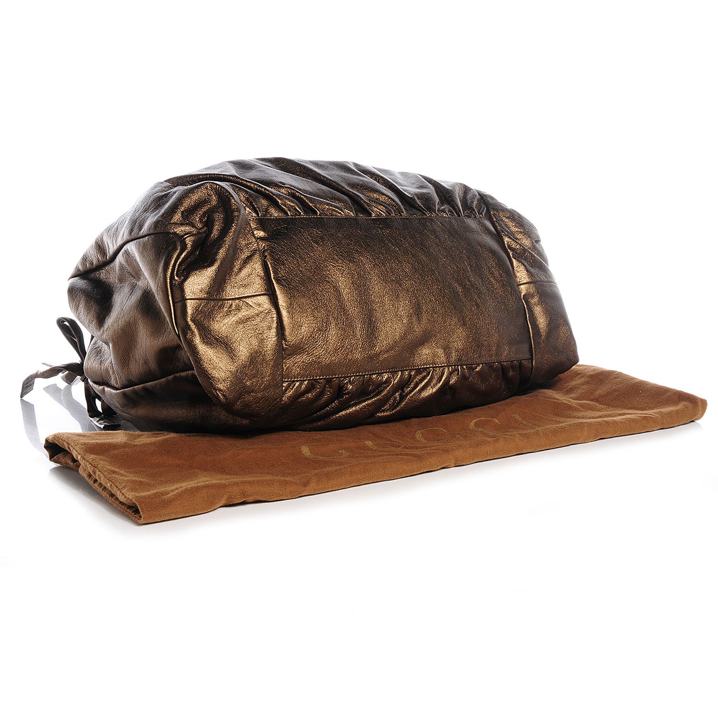 Metallic Leather Large Hysteria Tote Bronze
