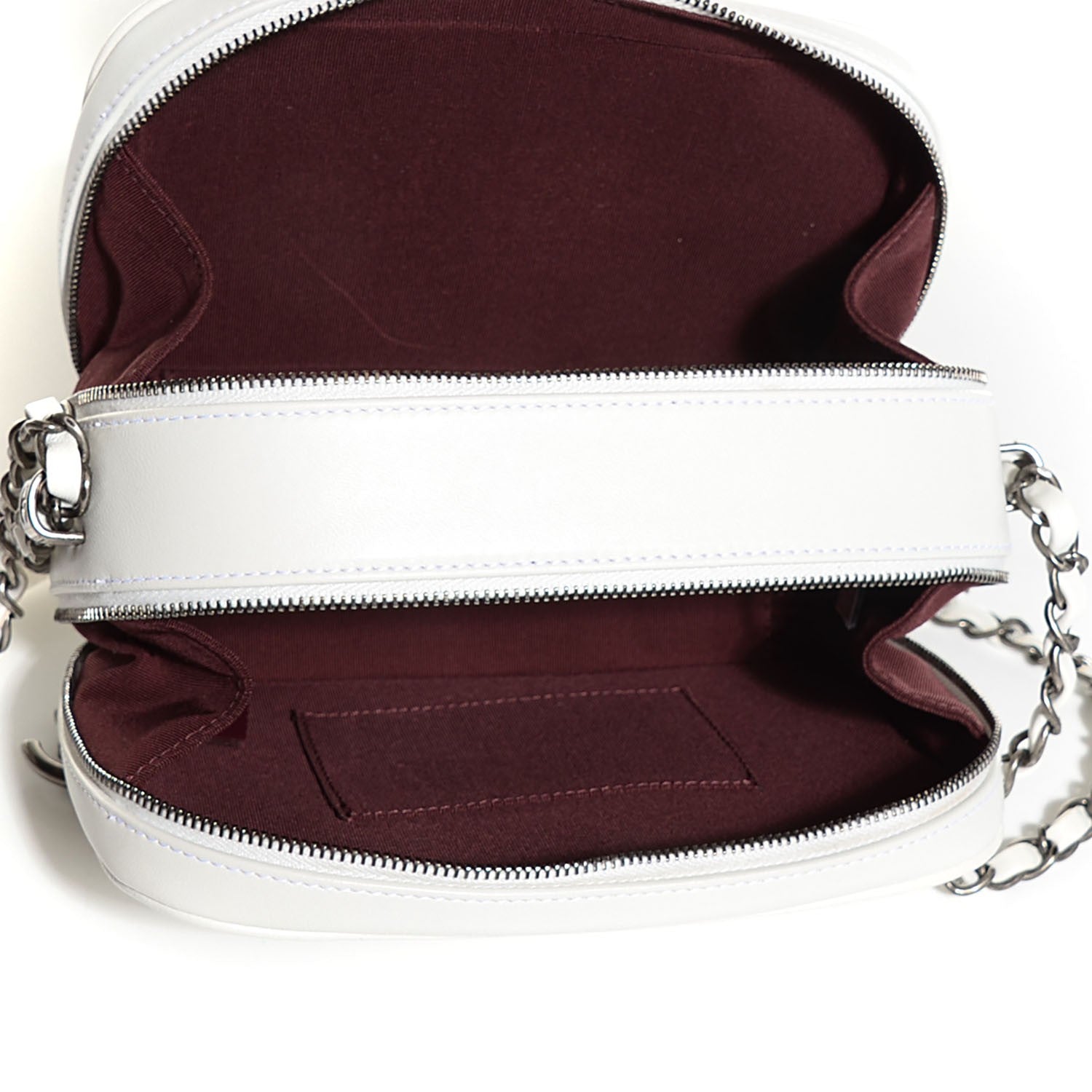 Chanel Lambskin Quilted Small Coco Boy Camera Case White 6 of 9