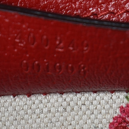 Gucci Calfskin Web Floral Embroidered Small Dionysus Shoulder Bag Hibiscus Red 7 of 11