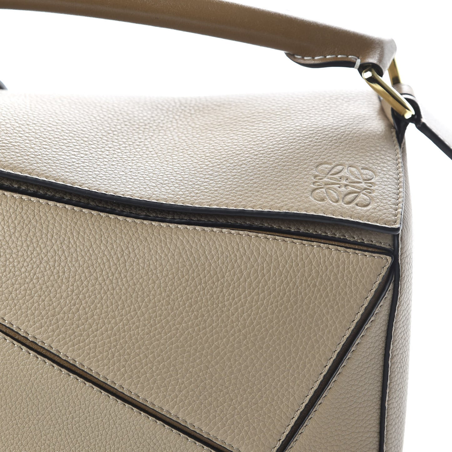 Calfskin Medium Puzzle Bag Sand Mink