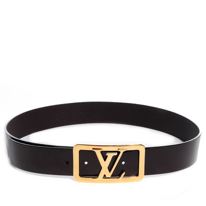 Louis Vuitton Patent LV Frame Belt 85 34 Amarante 1 of 7