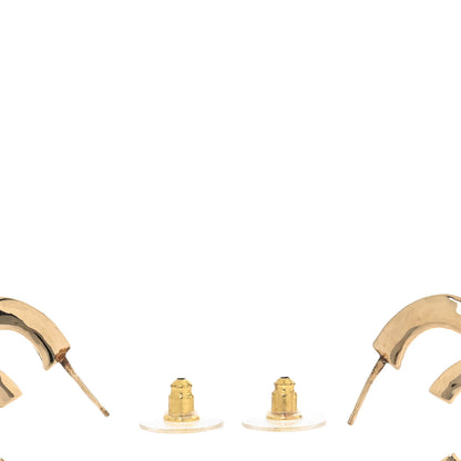 Chanel Metal CC Heart Coco In Love Hoop Earrings Gold 3 of 6