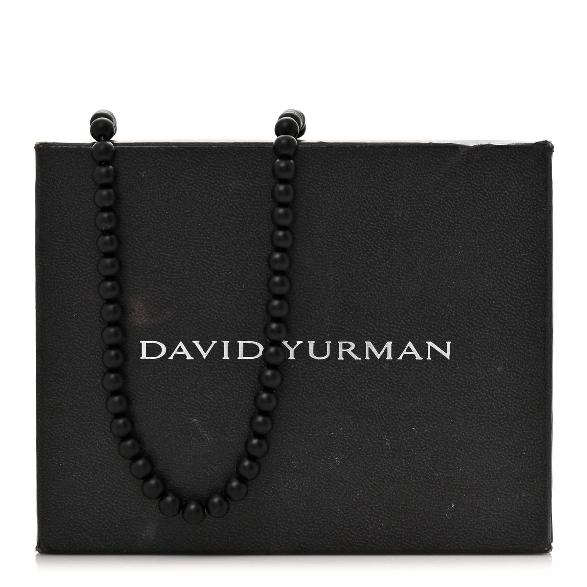 David Yurman Sterling Silver Black Onyx 6mm Spiritual Beads Necklace 6 of 6