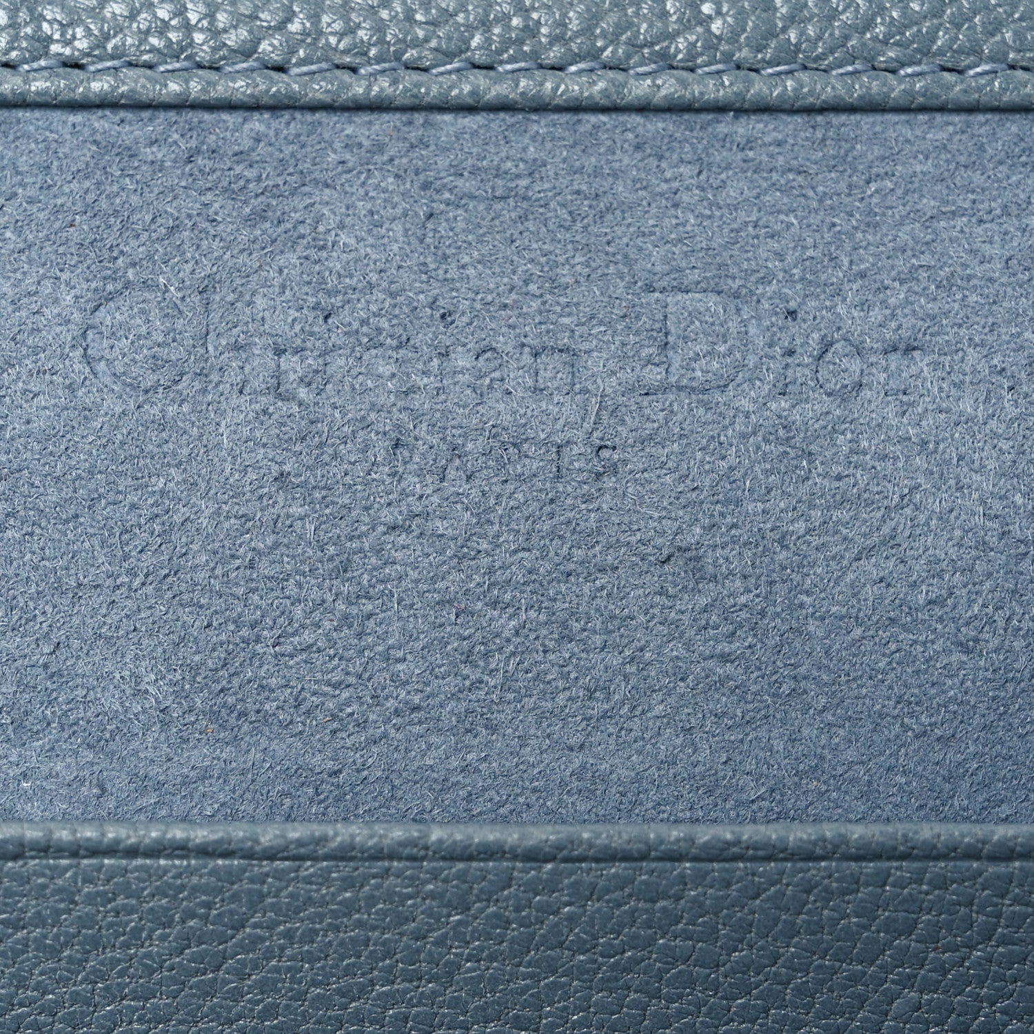 Christian Dior Goatskin Saddle Chain Pouch Cloud Blue 9 of 14