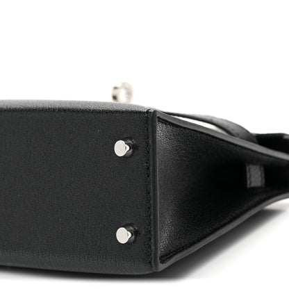 Hermes Chevre Chamkila Lizard Mini Kelly Sellier Touch 20 Black Ombre 10 of 11