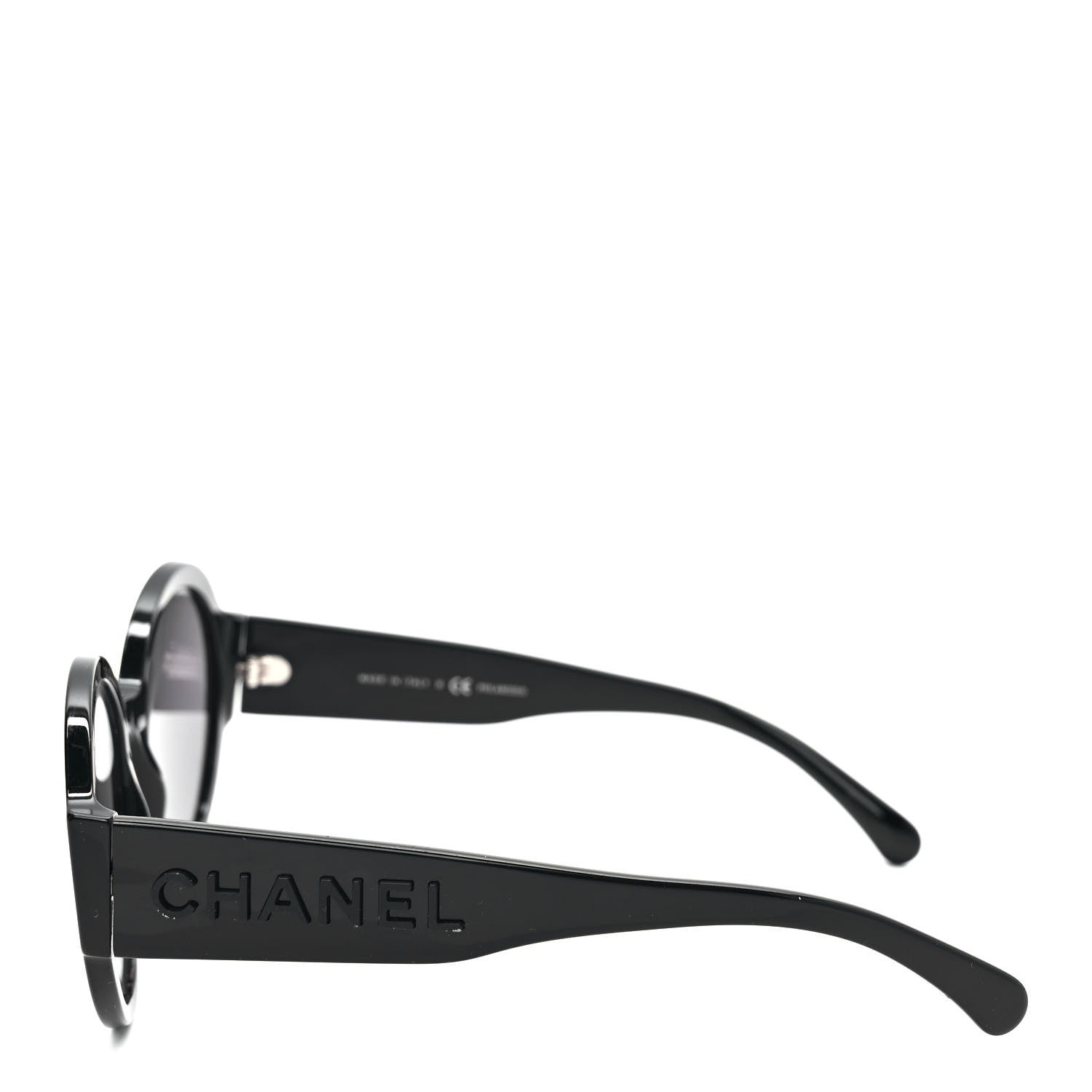 Chanel Acetate Polarized Round Sunglasses 5410 Black 3 of 8
