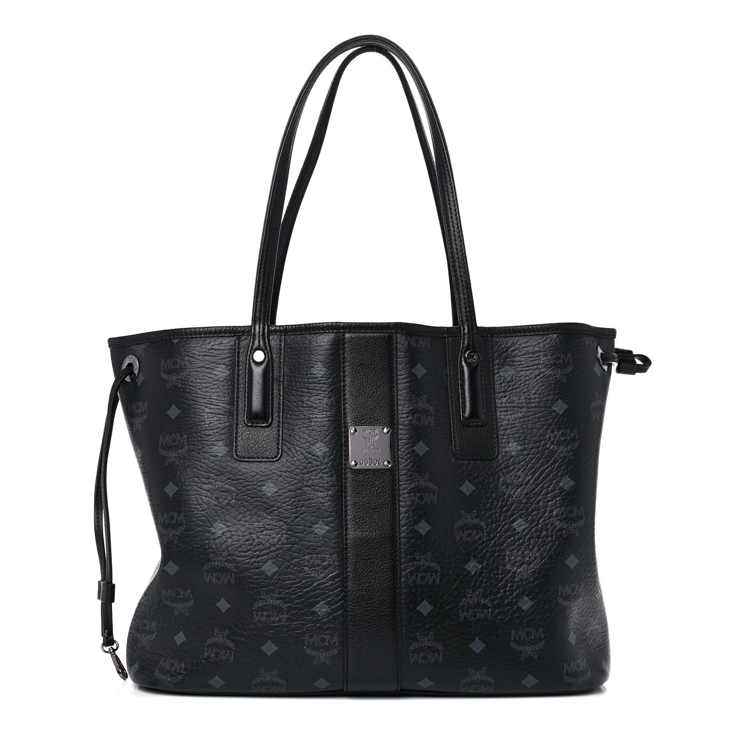 MCM Visetos Medium Liz Reversible Shopper Tote Black 2 of 21