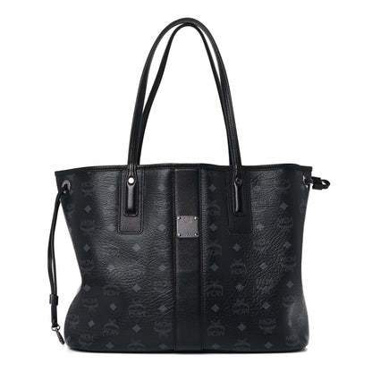 MCM Visetos Medium Liz Reversible Shopper Tote Black 2 of 21
