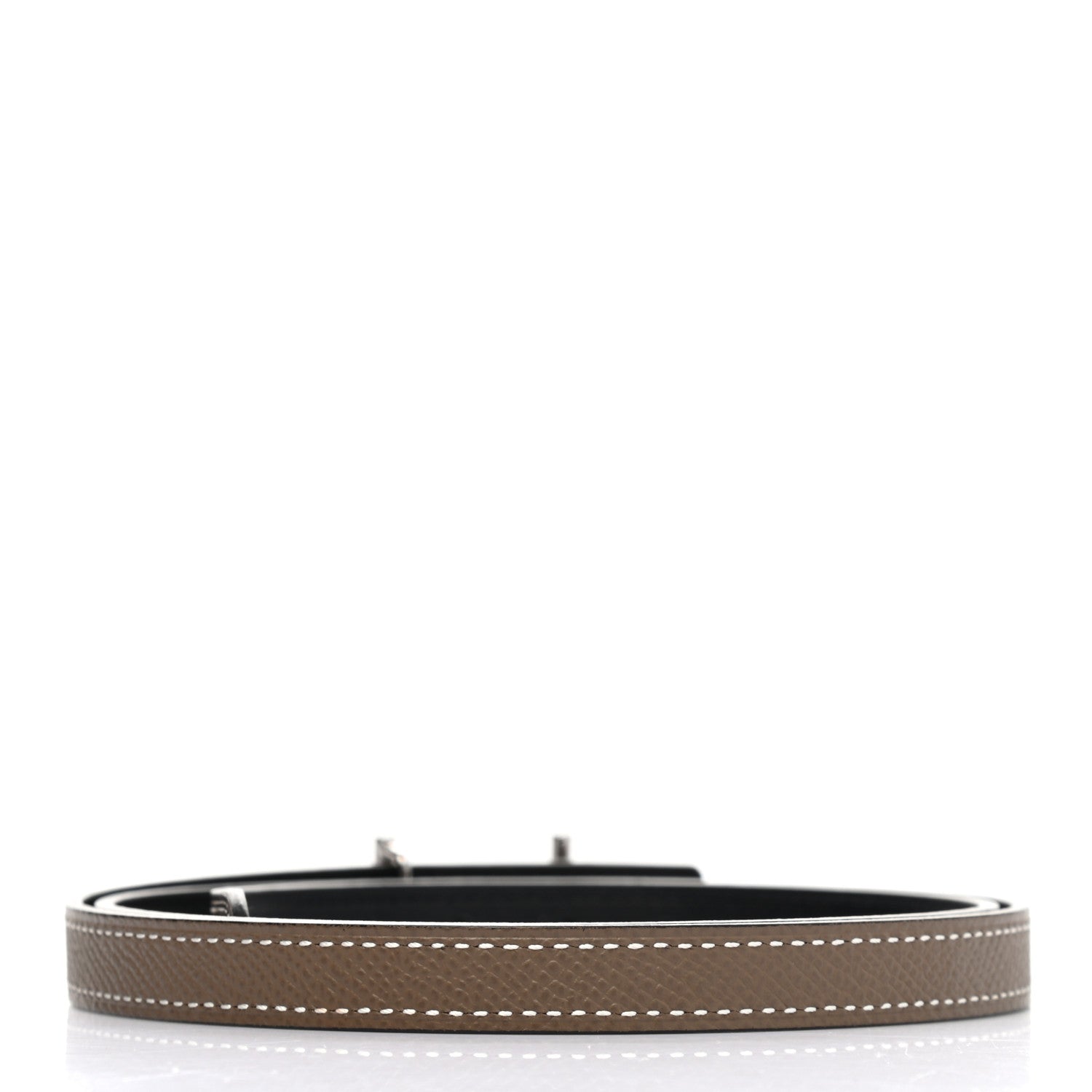 Hermes Swift Epsom 13mm Ancre Belt 80 Black Etoupe 2 of 7