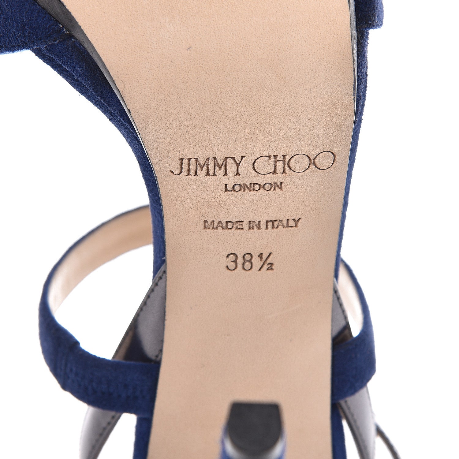 Jimmy Choo Suede Dose Sandals 38.5 Cosmo Asphalt 6 of 11