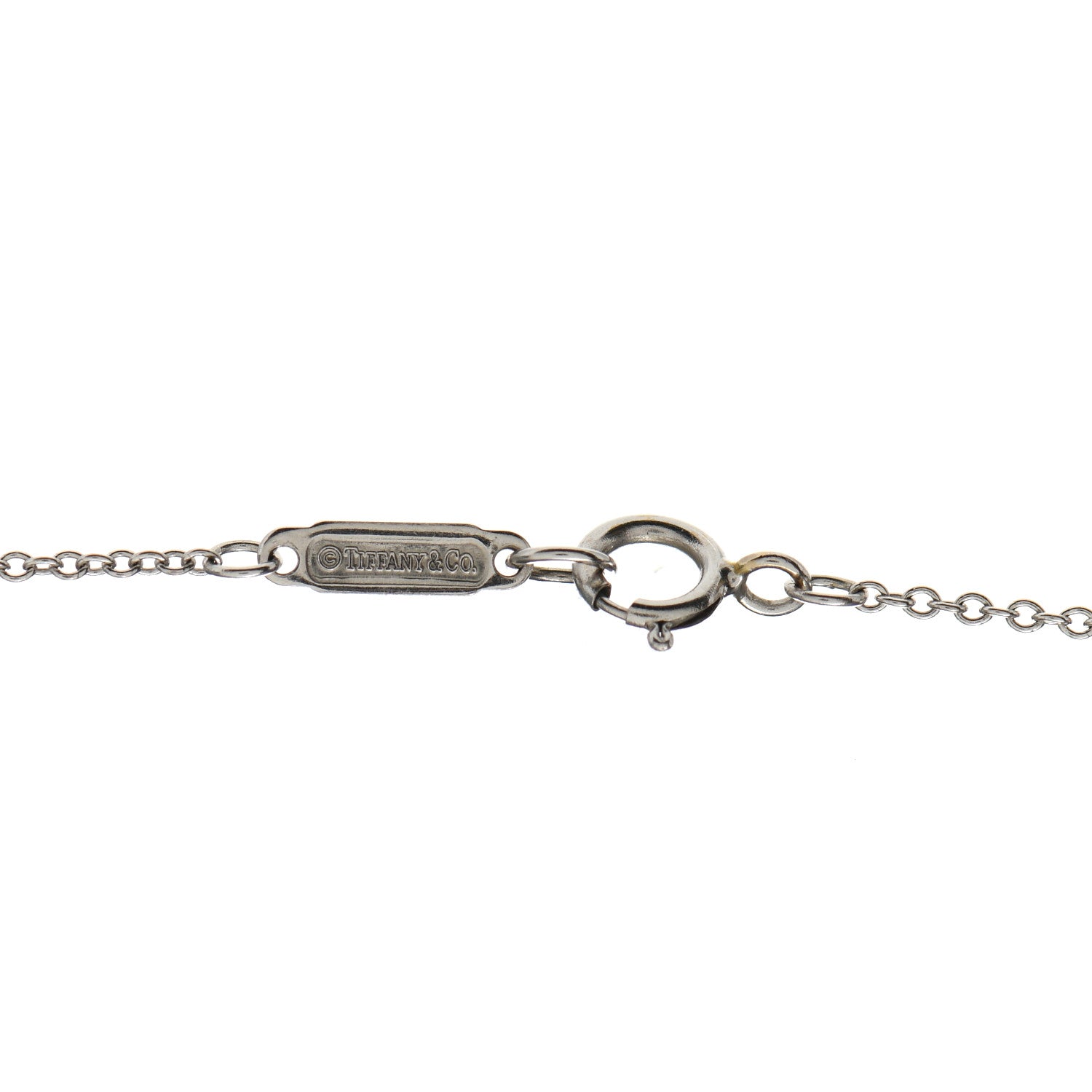 Tiffany 18K White Rose Gold Diamond 1837 Triple Interlocking Circles Pendant Necklace 4 of 5