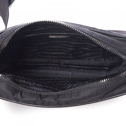 Prada Tessuto Nylon Saffiano Shoulder Bag Black 6 of 8