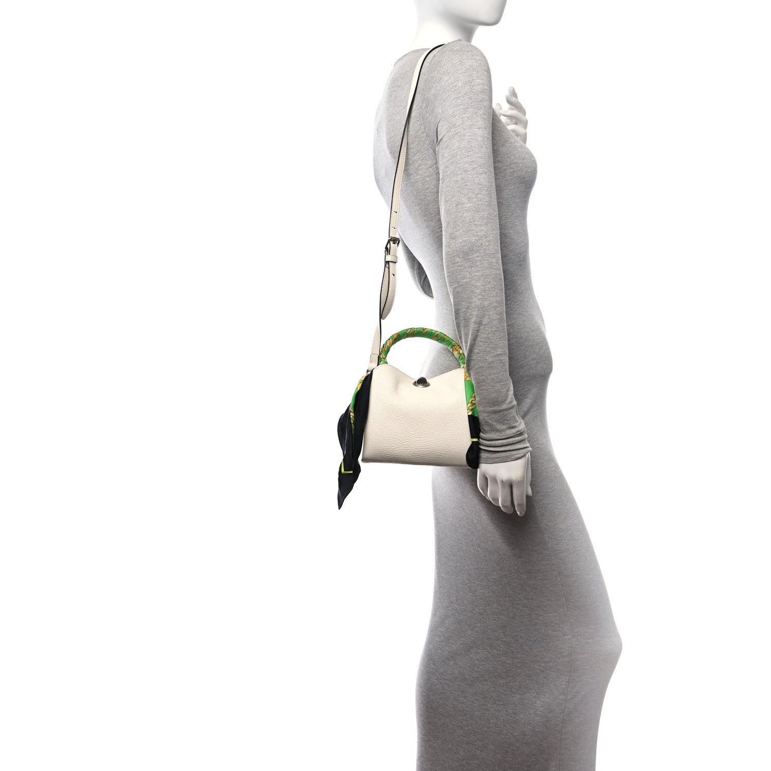 Balenciaga Goatskin XS Flap Scarf Top Handle Bag White 2 of 8