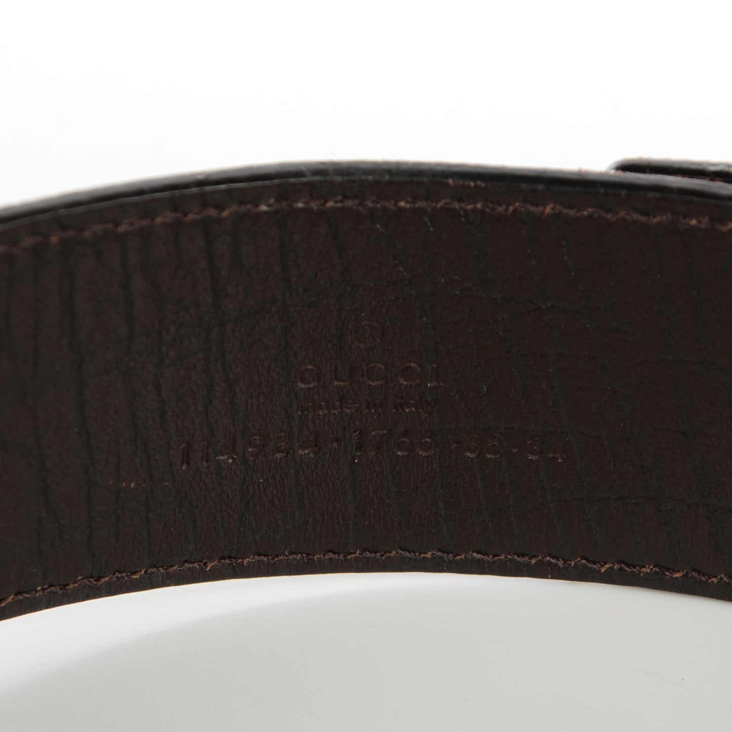 GG Plus Monogram Interlocking G Belt 85 34 Dark Brown