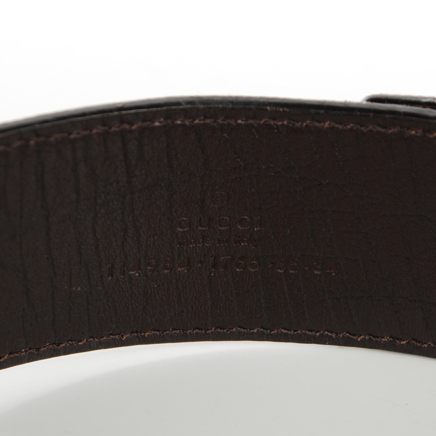 Gucci GG Plus Monogram Interlocking G Belt 85 34 Dark Brown 4 of 6