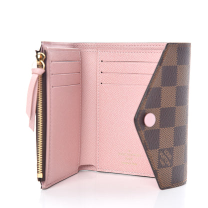 Louis Vuitton Damier Ebene Victorine Wallet Rose Ballerine 5 of 8