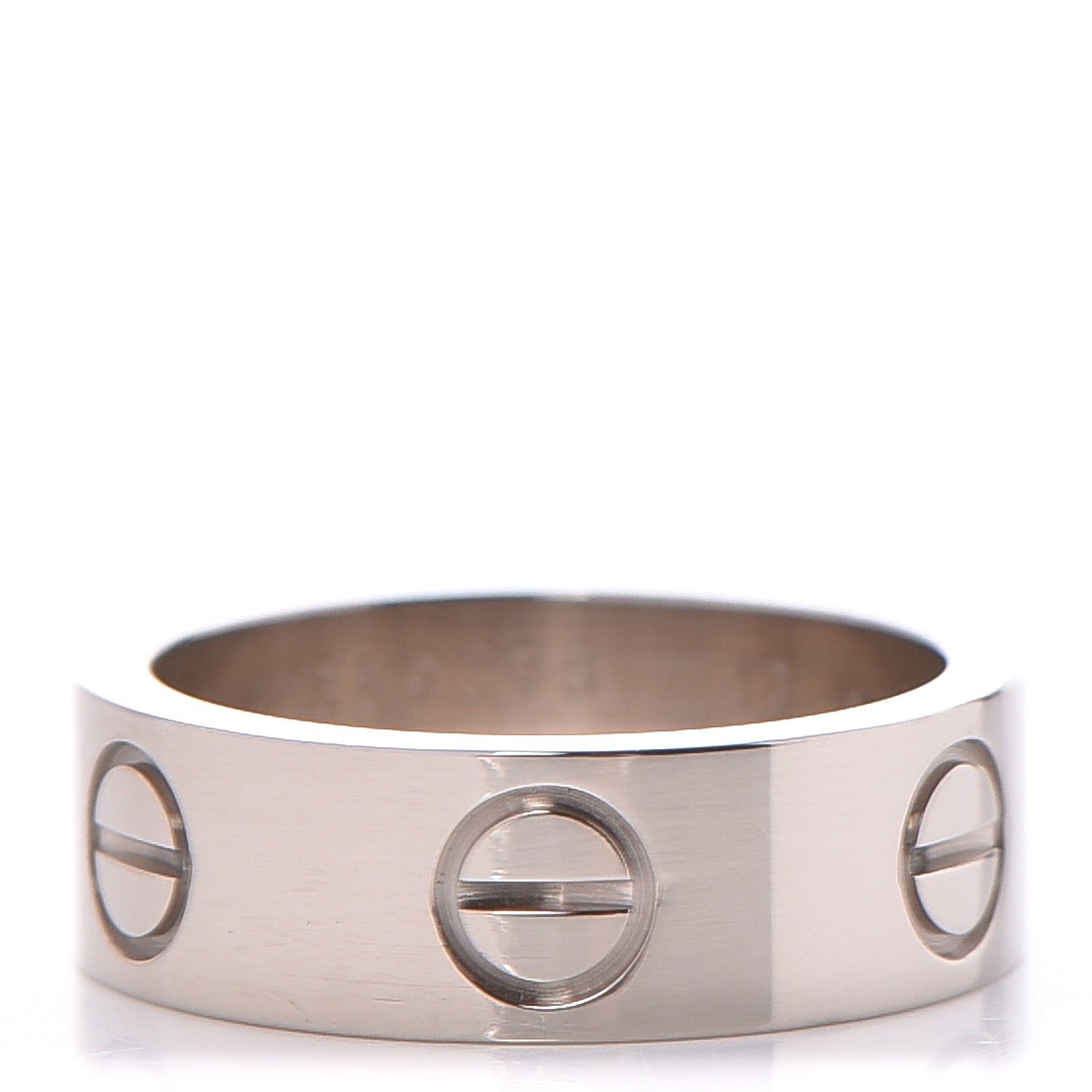 Cartier 18K White Gold 5.5mm LOVE Ring 47 4.25 1 of 5