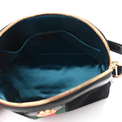 Gucci Suede Patent Web GG Small Ophidia Dome Shoulder Bag Black 5 of 11