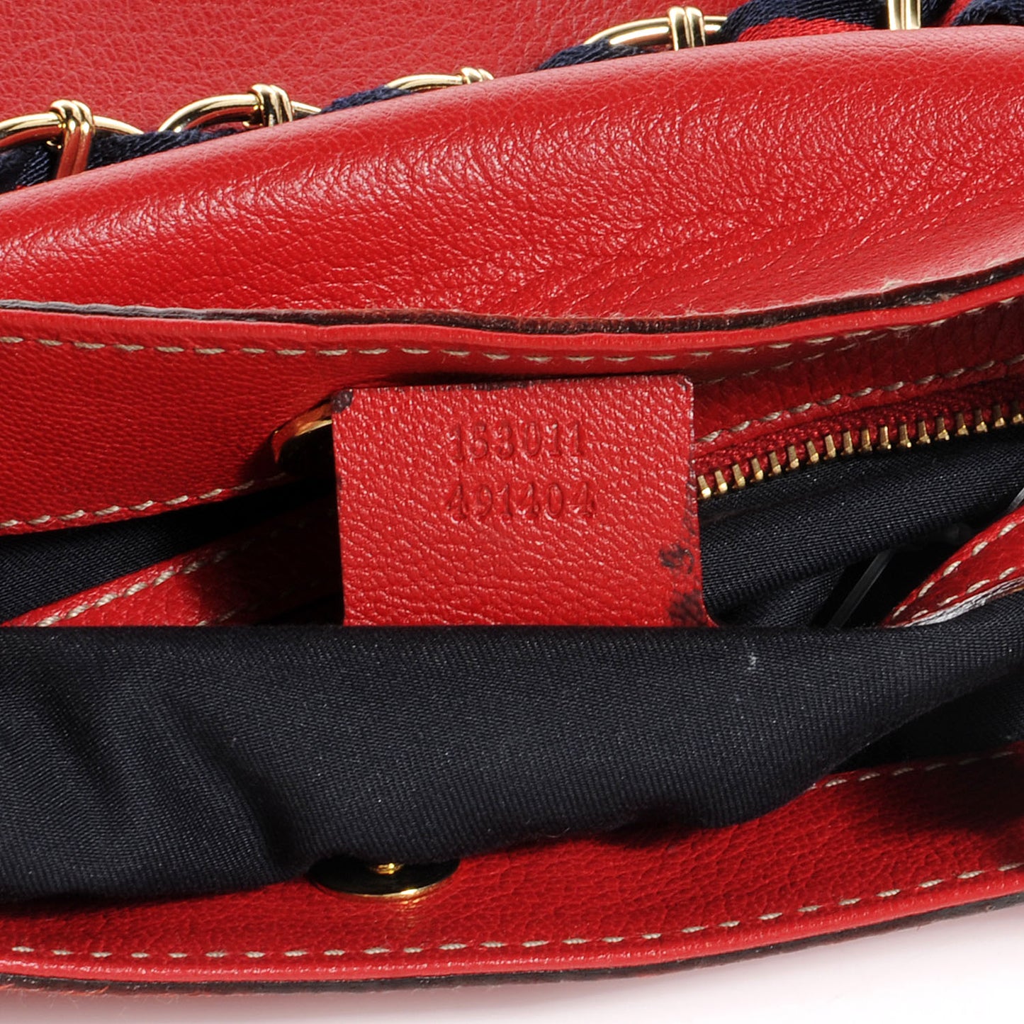 Leather Capri Shoulder Bag Red