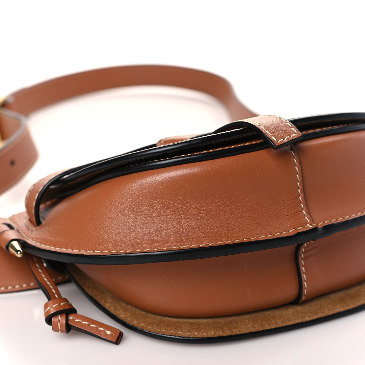 Calfskin Mini Gate Belt Bag Tan