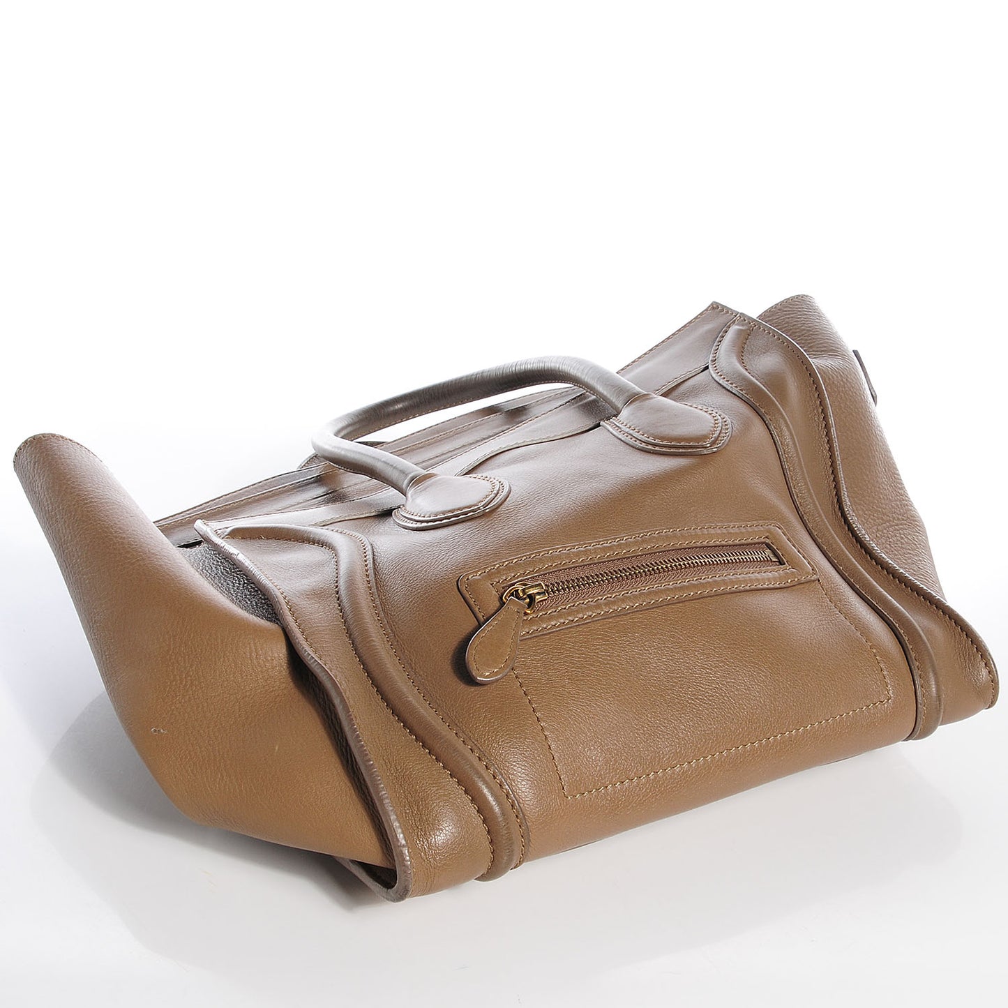 Smooth Calfskin Mini Luggage Camel