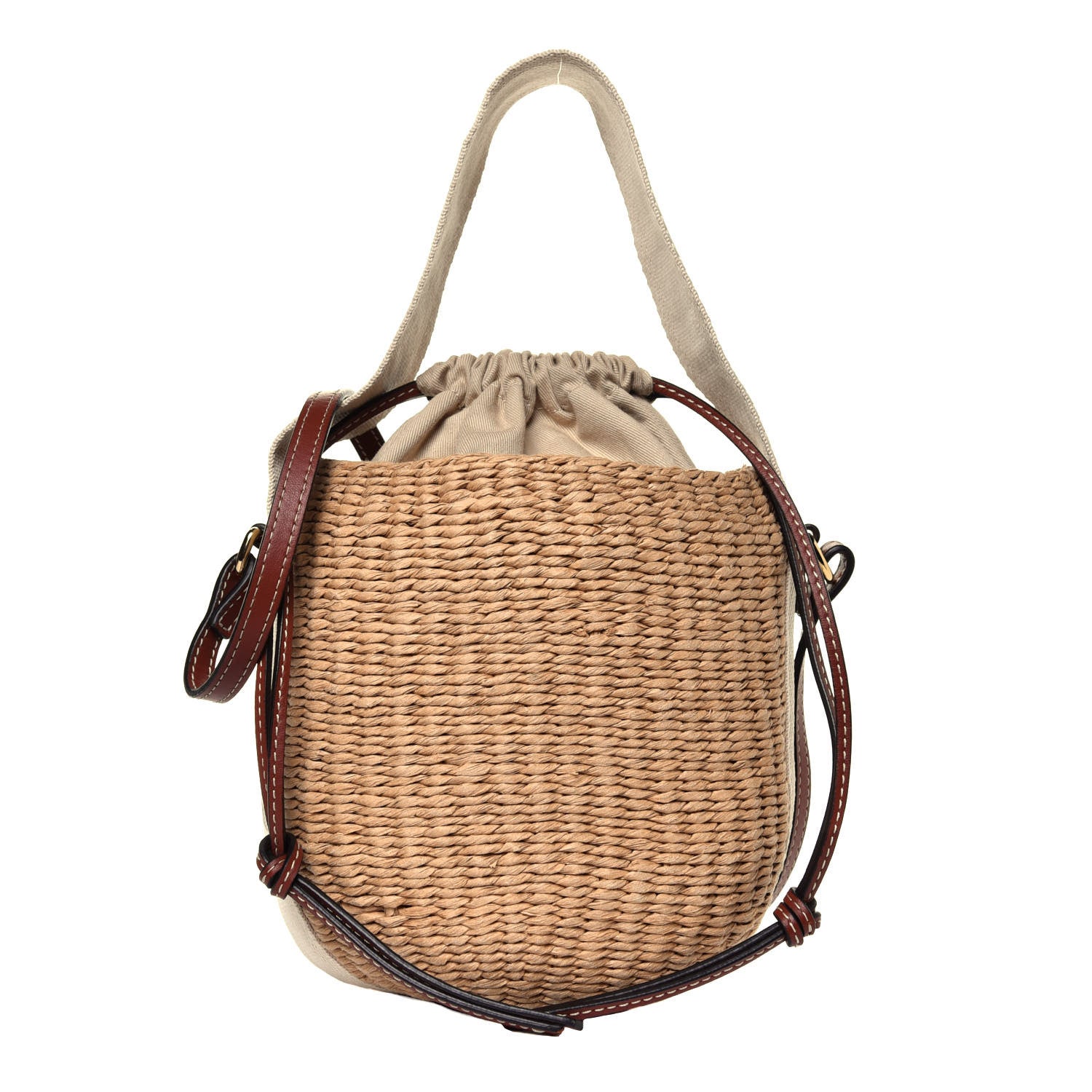 Chloe Natural Woven Fiber Small Woody Basket 1 of 5