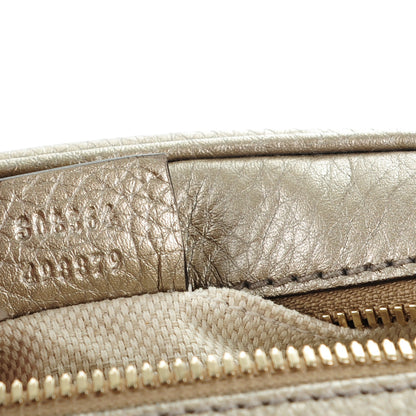 Gucci Metallic Pebbled Calfskin Small Soho Disco Bag Golden Beige 7 of 7