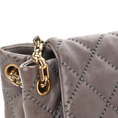 Chanel Calfskin Quilted Retro Chain Flap Grey 13 of 16