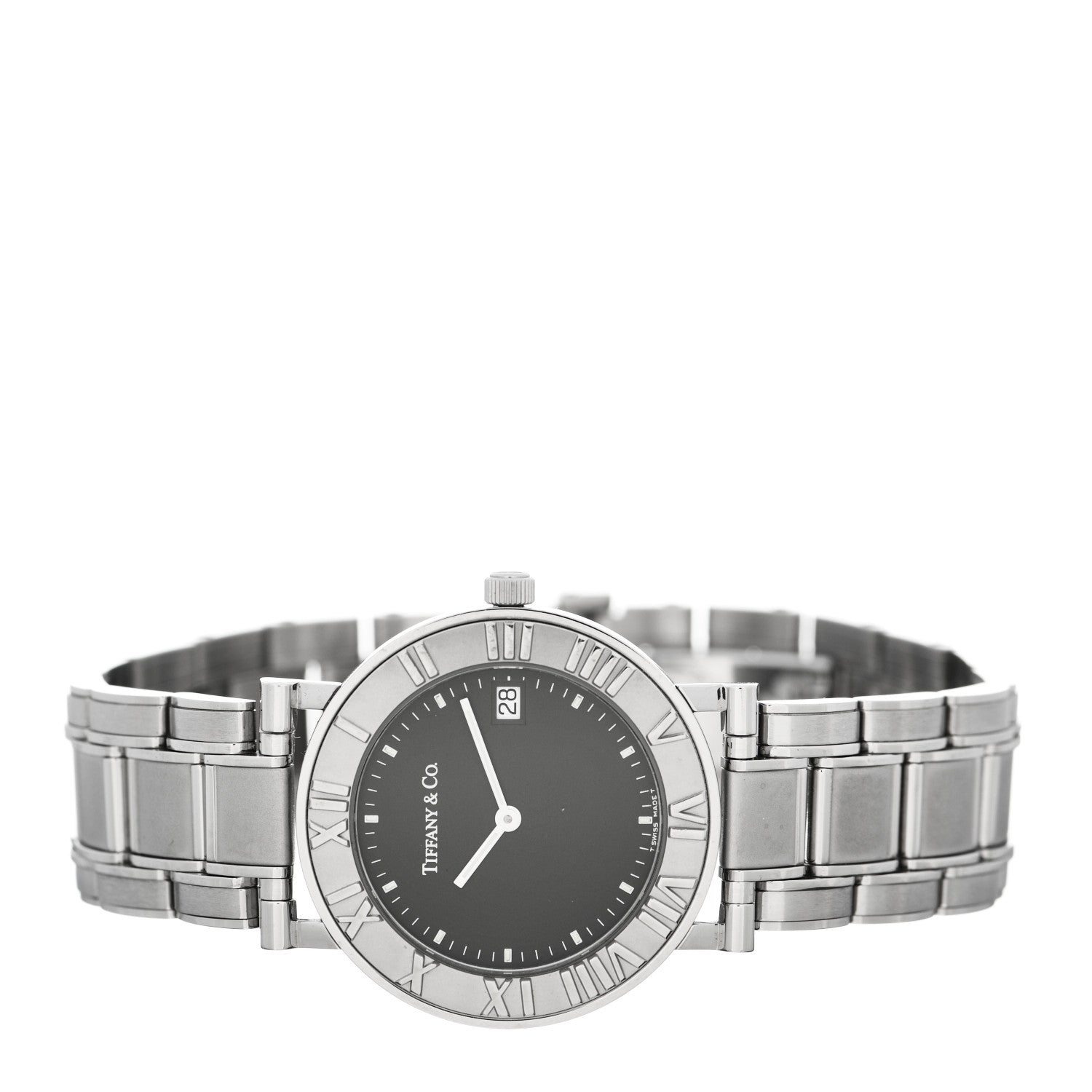 Tiffany Stainless Steel 33mm Atlas Quartz Watch Black 2 of 4